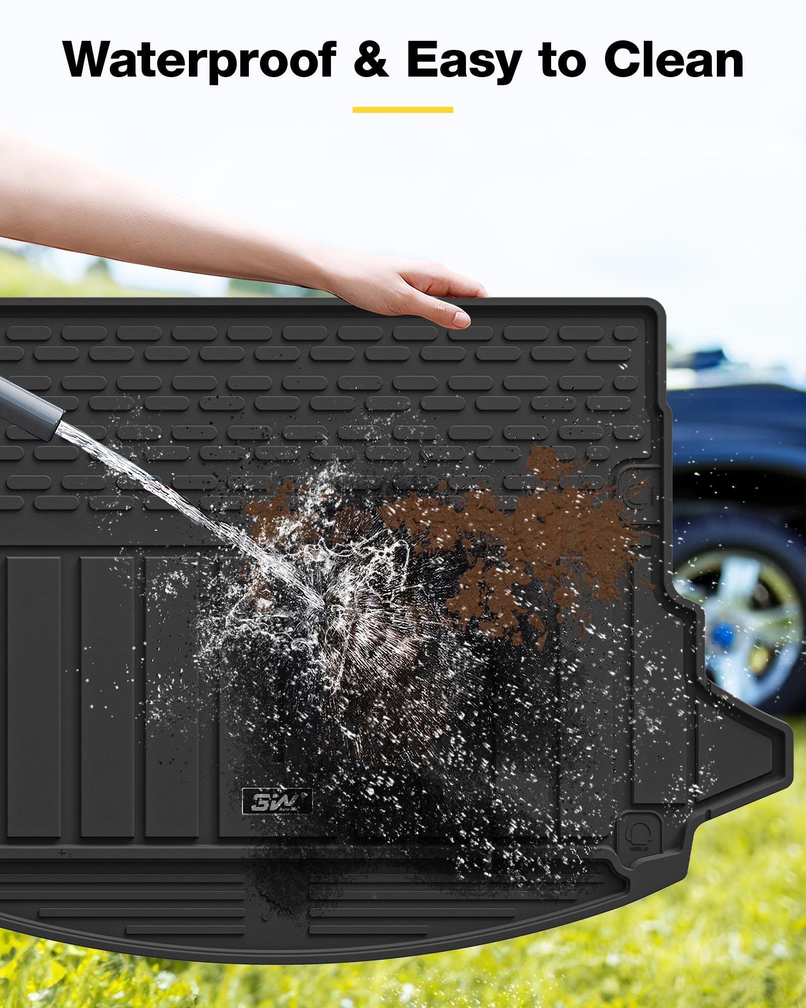 3W Boot Liner Fit for Land Rover Discovery Sport L550 2022 2023 2024 2025, Odorless Thorex™ Dog Friendly Premium Trunk Protection Mats, All Weather Waterproof Anti Slip Easy to Clean Car Accessory