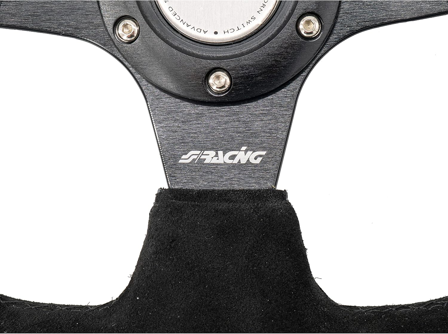 Simoni Racing Universal Steering Wheel X2 Shammy Leather - Black Suede - Diameter 330mm