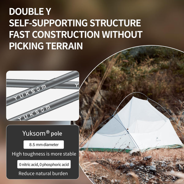 Naturehike Cloud up 2 Camping Tent 2 Man Backpacking Tent 3-4 Season Wild Country Tent Lightweight Dome Tent