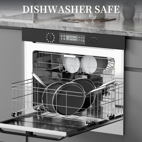 Innerwell Stainless Steel Crepe Pan 26 cm, Nonstick Stainless Steel Honeycomb Coating Pancake Pan, Non Stick Flat Skillet Tawa Dosa Tortilla Griddle