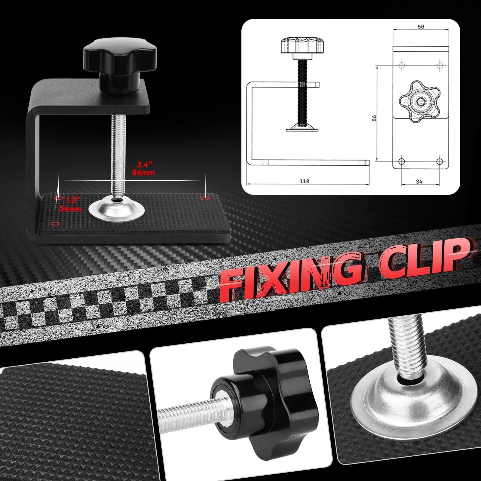 aikeec 64Bit PC USB Handbrake, Upgrade SIM Racing Games Handbrake for LO GITECH G25 G27 G29 T500 T300 THRUST MASTER FANATECOSW DIRT RALLY, 2M Nylon Cable/Reinforced Spring/Red+Clamp