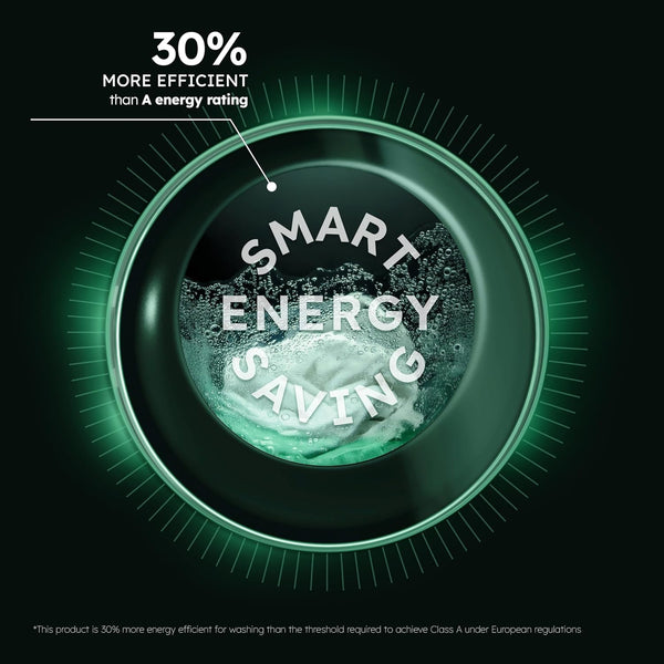 Haier X Series 9 Washing Machine, 10kg, 1400 rpm, A-30 percent Energy Class, Ultra Fresh Air, Refresh Cycle, Direct Motion Motor, 14 Programmes, White-Black Door, 57x60x85 cm -HW100-B14387UUK