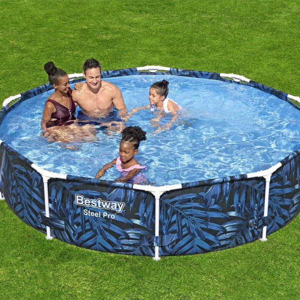 Bestway Steel Pro Swimming Pool Set | Above Ground Round Paddling Pool, 10’ x 30"