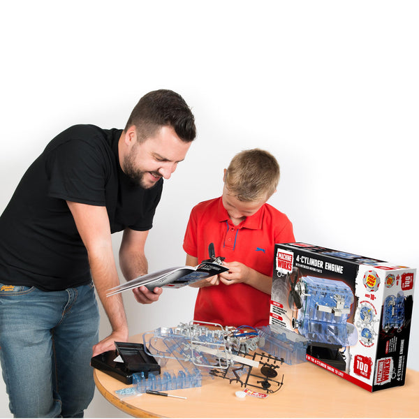 Machine Works Build Your Own Porsche 911 Boxer Engine Toy - Replica Model Building Kit - Features Sounds and Illumination, 280+ Pieces, 10+ Years