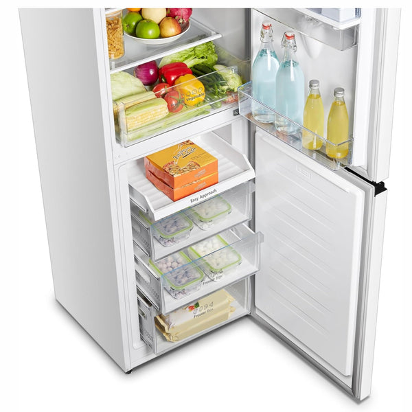 Teknix FFH1825WB 55cm Freestanding 50/50 Fridge Freezer - 256 Litre Capacity - Total No Frost - Non-plumbed Water Dispenser - Black, H182.5 x W55 x D56.2 (cm)