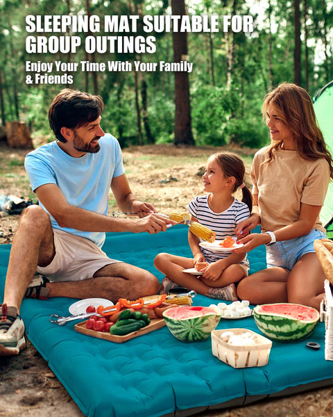 AKSOUL Self Inflating Sleeping Mat for Camping: 8-12CM Thickness Single Camp Mattress, Double Joinable Camping Inflatable Mat