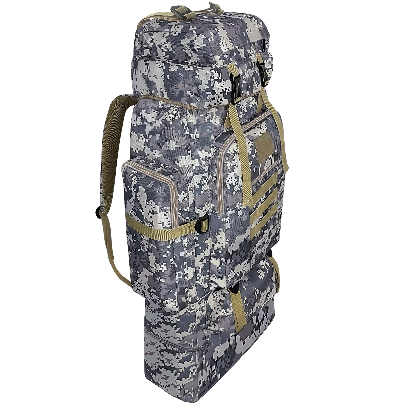 Wesoke 80L 100 liters Camping Hiking Backpack for Men, Extra Large Survival Hunting Backpack, Waterproof Big Molle Military Tactical Rucksack, Oversized Outdoor Sport Travel Daypack