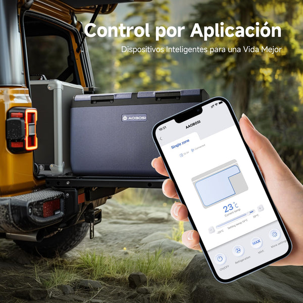 AAOBOSI 25L Car Fridge Freezer, IPX4 Waterproof Portable Compressor Camping Fridge 12V/240V, -20°C to 20°C – Ideal for Campervan, Car, Truck, Boat, Motorhome, Travel, Picnic