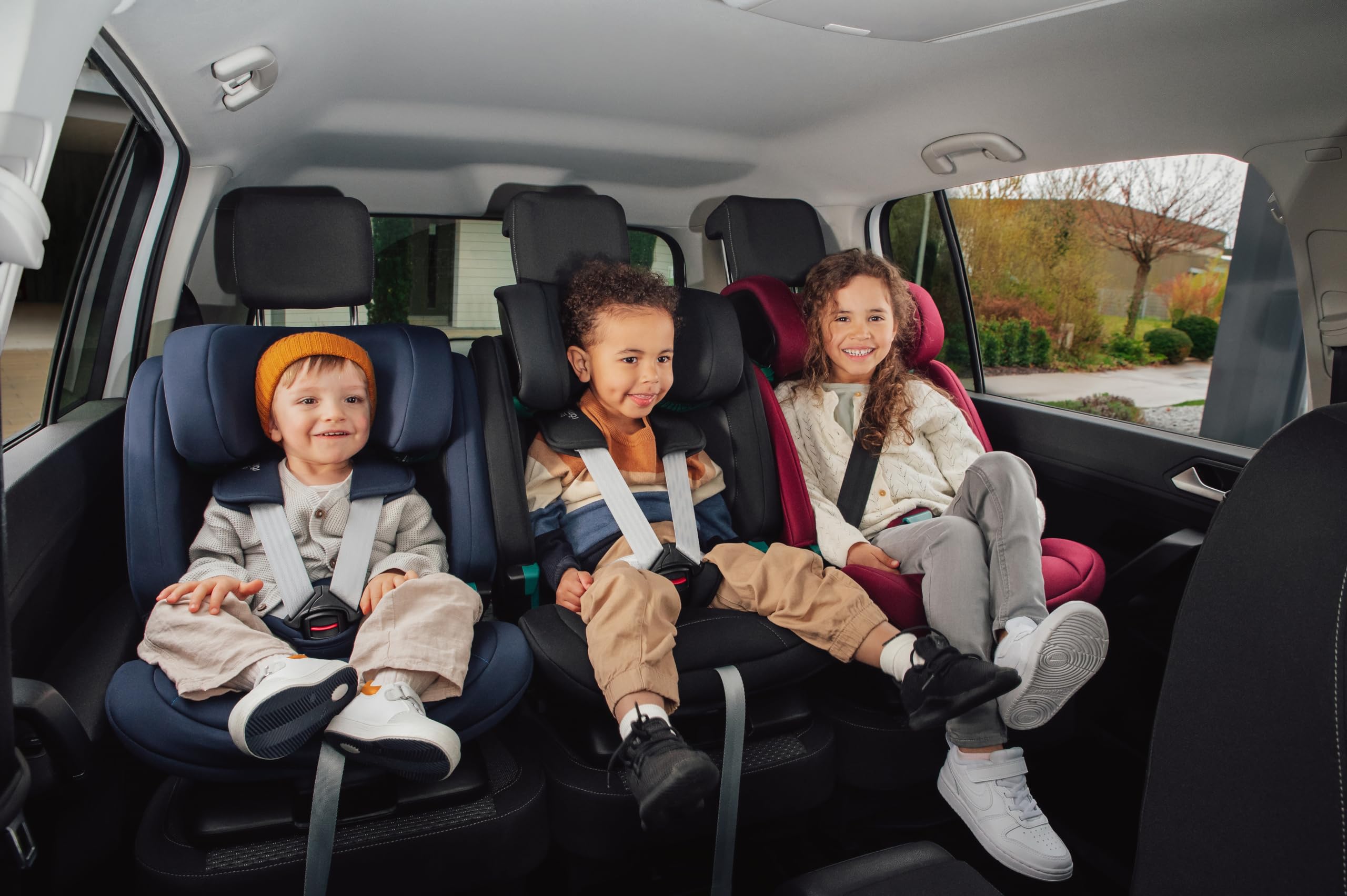 BRITAX RÖMER Car Seat EVOLVAFIX, with ISOFIX, Child from 76 to 150 cm (i-Size), from 15 Months to 12 Years, Space Black