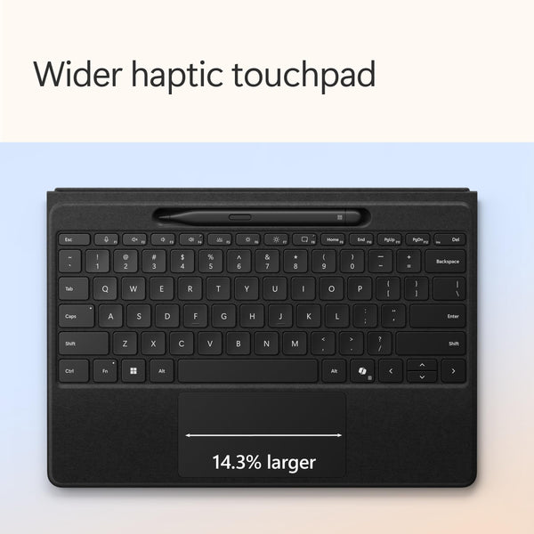 Microsoft Surface Pro Flex Keyboard with Slim Pen | Black | 2-in-1 Alcantara® Keyboard for Surface Pro Windows 11 Copilot+ PC