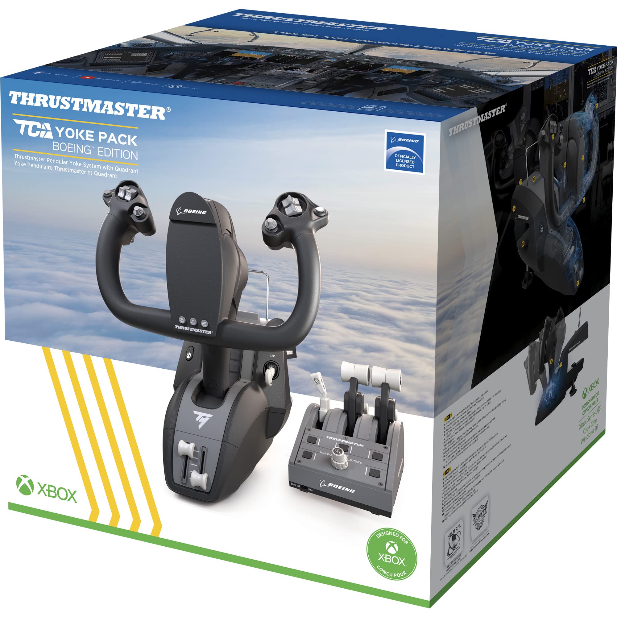 Thrustmaster TCA Yoke Pack - High-Precision Flight Controller and Throttle Quadrant with Official Boeing License for PC and Xbox Series X|S
