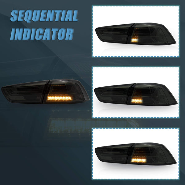 VLAND LED Headlights Compatible with Mitsubishi Lancer& EVO X 2008-2020 Front light with Sequential, Projector Headlamp