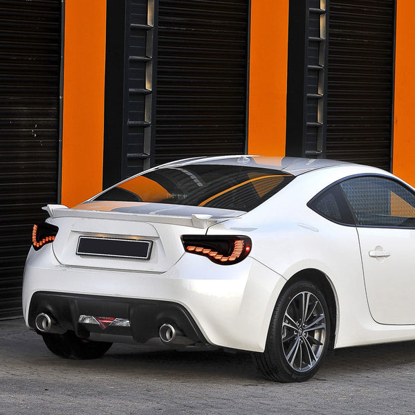 VLAND Rear Lights for GT86 FT86 2012-2020 BRZ 2013-2020 Tail Lights Assembly with Sequential Turn Signal (smoked a)