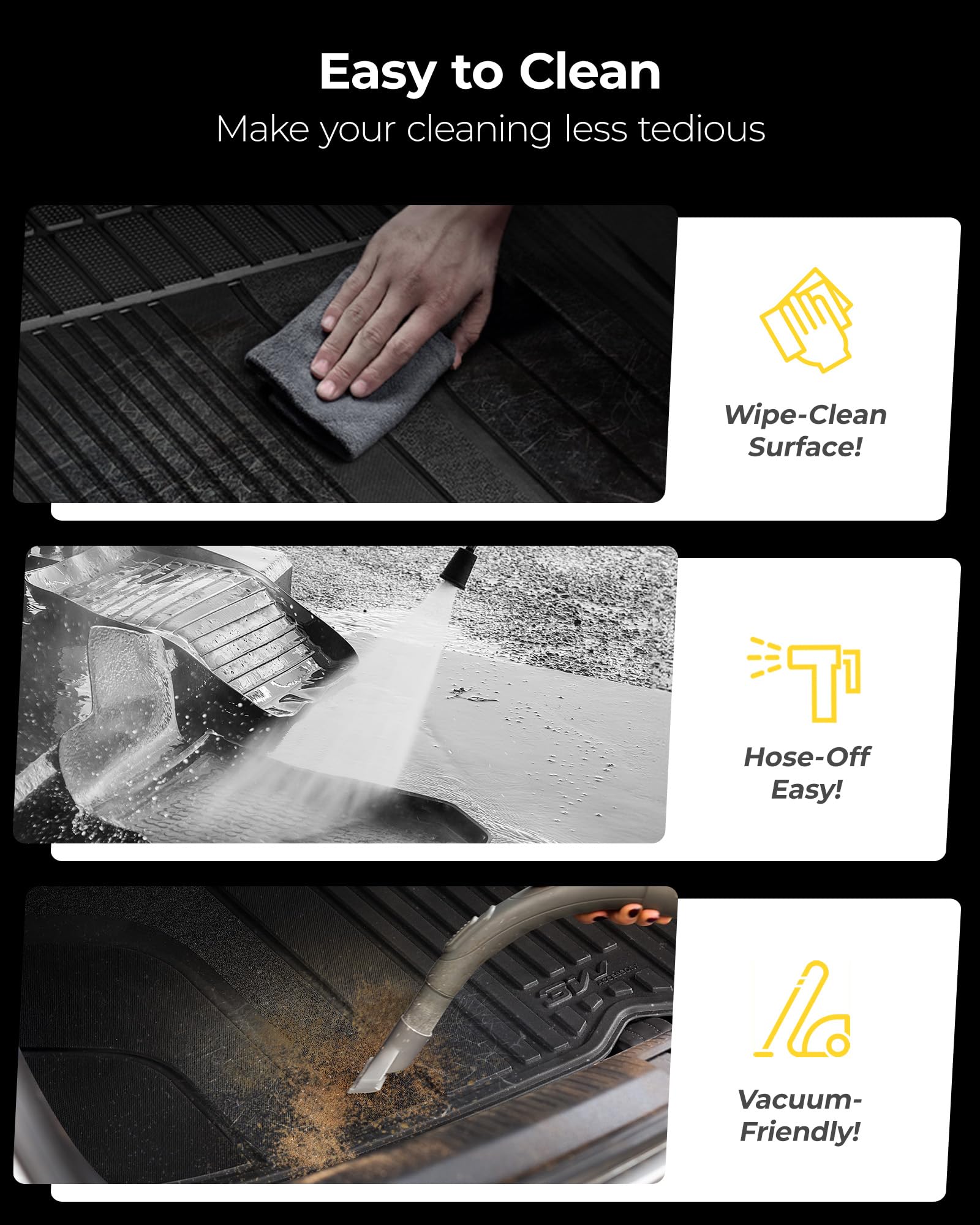 3W Boot Liner Fit for Land Rover Discovery Sport L550 2022 2023 2024 2025, Odorless Thorex™ Dog Friendly Premium Trunk Protection Mats, All Weather Waterproof Anti Slip Easy to Clean Car Accessory