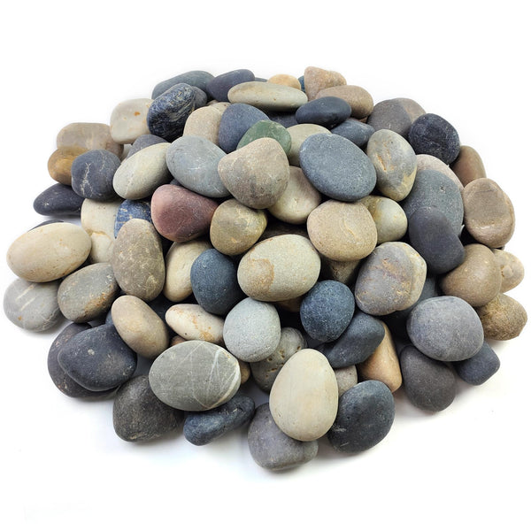 FANTIAN 20 lbs Garden Stones,4-6 cm Large Beach Cobbles. Decorative Pebbles for Garden, Plant Pots, Ponds, Water Features, Aquarium Stones and Ground