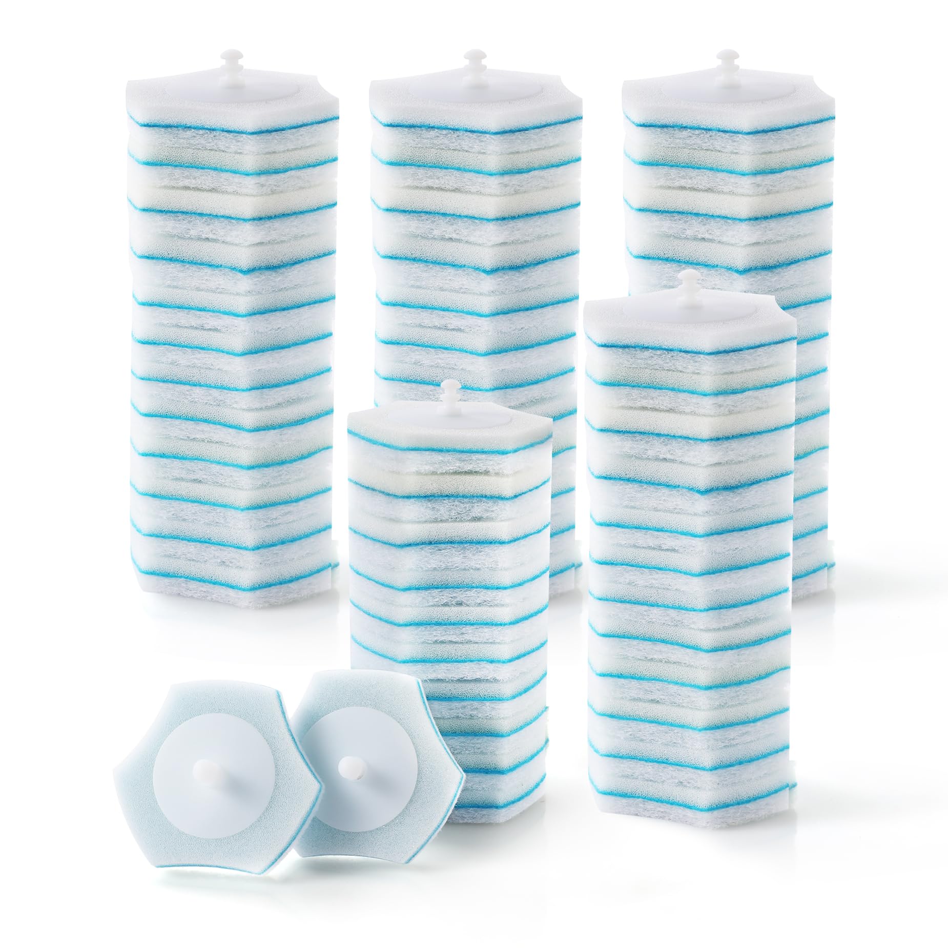 CLEANHOME Disposable Toilet Brush Replacement Head, 60 PCS, Convenient - Efficient - Hygienic Cleaning System, Household Foaming Toilet Cleaner