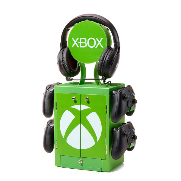 Numskull Official PS5-Inspired Gaming Accessory Locker & Storage Stand – Holds 10 Games/DVDs, 4 Controllers, Headset, and Accessories – Durable & Compact Organizer – Official PS5-Inspired Merchandise