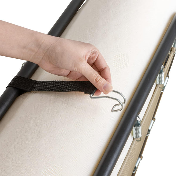 Zinus Single Folding Guest Bed frame with Foam Mattress 80x190 cm - 46 cm Height with Underbed storage - Metal Folding Guest Bed frame and Guest Mattress - Black