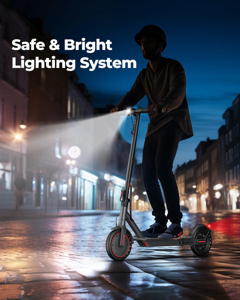 Electric Scooter, Electric Scooter Adult 350W with 25-35KM Range, Max Speed 25KM/H, 8.5" Solid Tire, Double Braking System for Adults and Teens