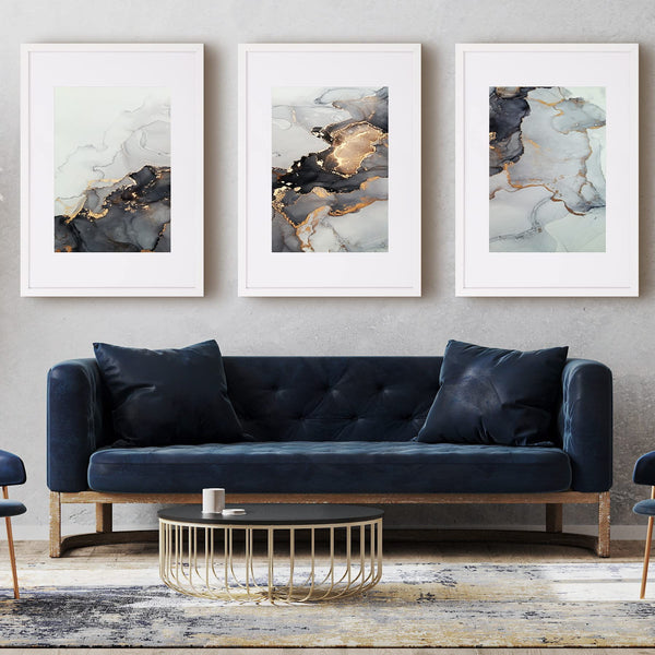 Fabian Clarke London A1 Modern White Wooden Picture Photo Frame with White A2 Mount to Hang Portrait or Landscape