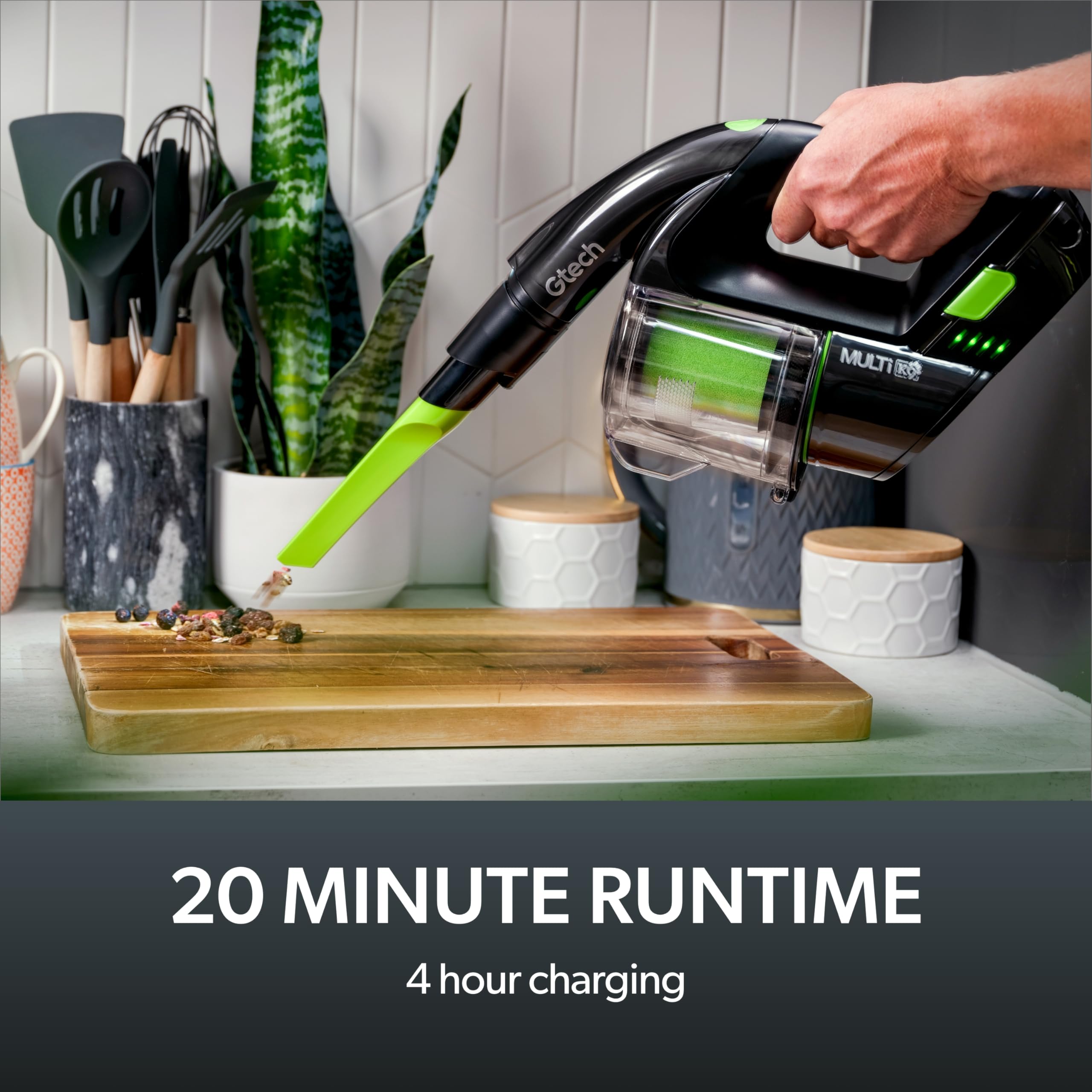 Gtech Multi MK2 | Cordless Handheld Vacuum Cleaner for Cars, Stairs, Home | 22V Li-ion Battery | Powered Brush Bar