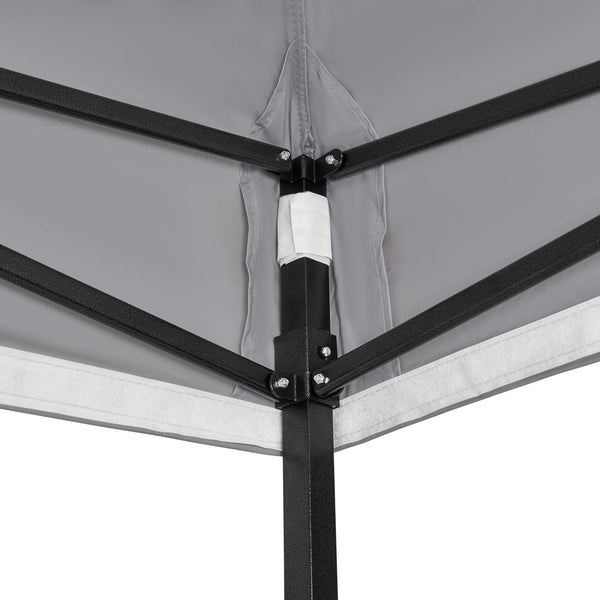 All Seasons Gazebos 3M x 6M Waterproof Gazebo Party Tent with Rustproof Frame and Wheeled Carry Bag (Metallic Grey)