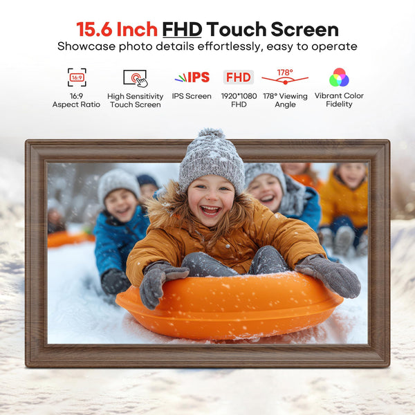 Frameo WiFi Digital Photo Frame 10.1 Inch - 1280x800 HD IPS Touch Screen Picture Frame Electronic, 32GB Memory, Auto Rotate, Wall Mountable, Digital PictureFrame for Sharing Photos and Videos