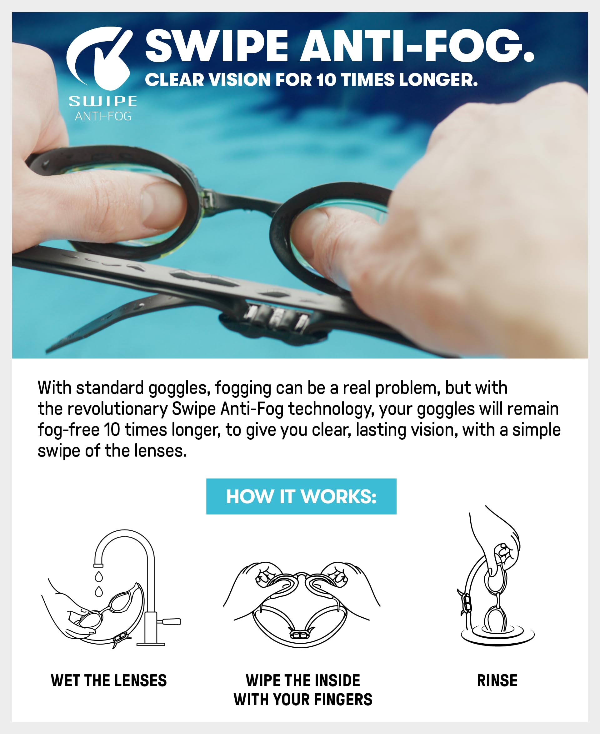 arena Cobra Ultra Swipe Unisex Adult Racing Swimming Goggles, Swimming Pool Goggles with Curved Lenses, Anti-Fog, UV Protection, 5 Interchangeable