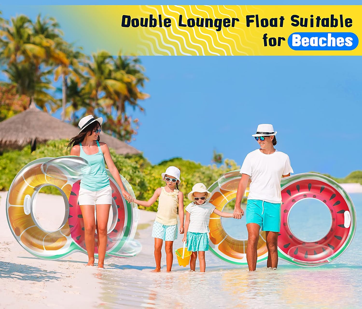 Gontence Inflatable Pool - 2-Person Lilo Pool Inflatables - Portable Pool Inflatables - Inflatable Pool Floats For Kids Adults - Pool Lounger - Water Hammock Pool Float Pool Hammock