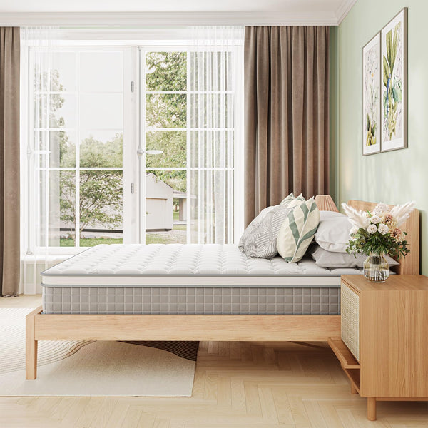 Vesgantti 3FT Single Mattress, 9.6 Inch Pocket Sprung Mattress Single with Breathable Foam and Individually Wrapped Spring - Medium Firm Feel, Modern Box Top Collection