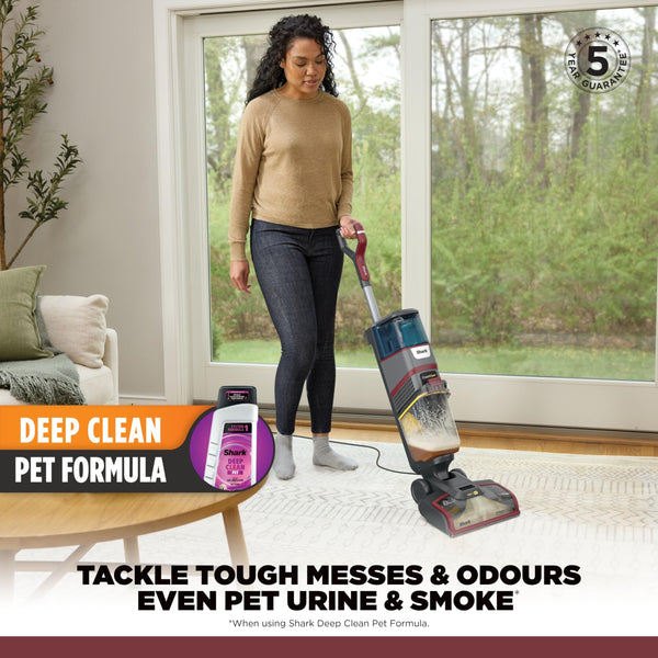 Shark CarpetXpert HairPro Pet Carpet Cleaner with Anti-Clog, Anti-Clump, Anti-Tangle, Removes Stains & Odours from Carpets & Rugs, Includes Deep Clean Pet Formula, 1000W, EX220UK
