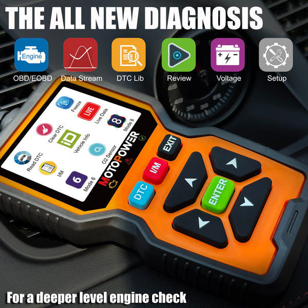 MOTOPOWER MP69038 Car OBD2 Scanner Code Reader Engine Fault Code Reader Scanner CAN Diagnostic Scan Tool - Elite Edition