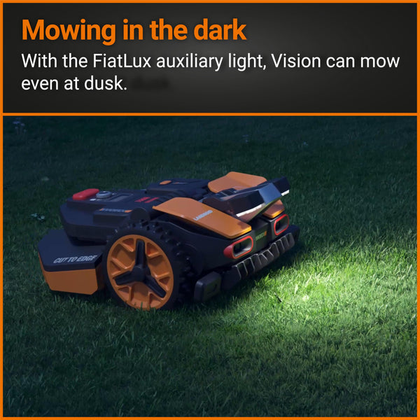 WORX WR206E Landroid Vision Robotic Lawn Mower – 600m² Patented AIA Mowing Multi-Zone, Auto Charging, 20V PowerShare Battery, Rain Sensor, Cut-to-Edge Technology, App-Controlled, Accessories Included