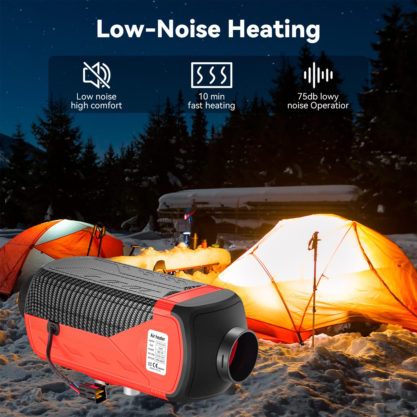 Redriver 8KW Diesel Heater 12V/24V Parking Fuel Heater, Night Air Heater with Premium Silencer, Upgrade Smart Remote Control For Truck, Boat, Car Trailer, Motorhomes, Campervans, Caravans