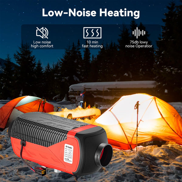 Redriver 8KW Diesel Heater 12V/24V Parking Fuel Heater, Night Air Heater with Premium Silencer, Upgrade Smart Remote Control For Truck, Boat, Car Trailer, Motorhomes, Campervans, Caravans