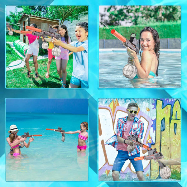 Electric Water Gun, Ultra-Long Range One-Touch Automatic Water Gun, Large Capacity Ultra-Long Standby, Suitable For Children Adults Summer Pool Party Beach Outdoor Use.