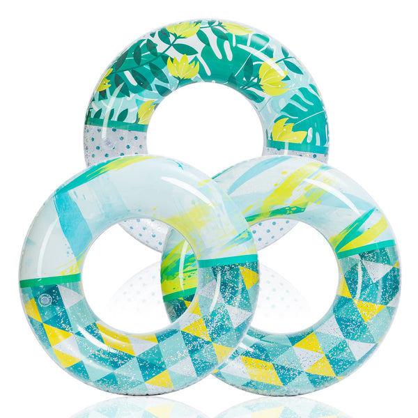JOYIN Pool Inflatables Swimming Rings 82.5cm (3 Pack), Rubber Ring for Kids and Adults,Pool Inflatables for Adults, Fruit Inflatable Pool Floats for Swimming Pool Party Decorations
