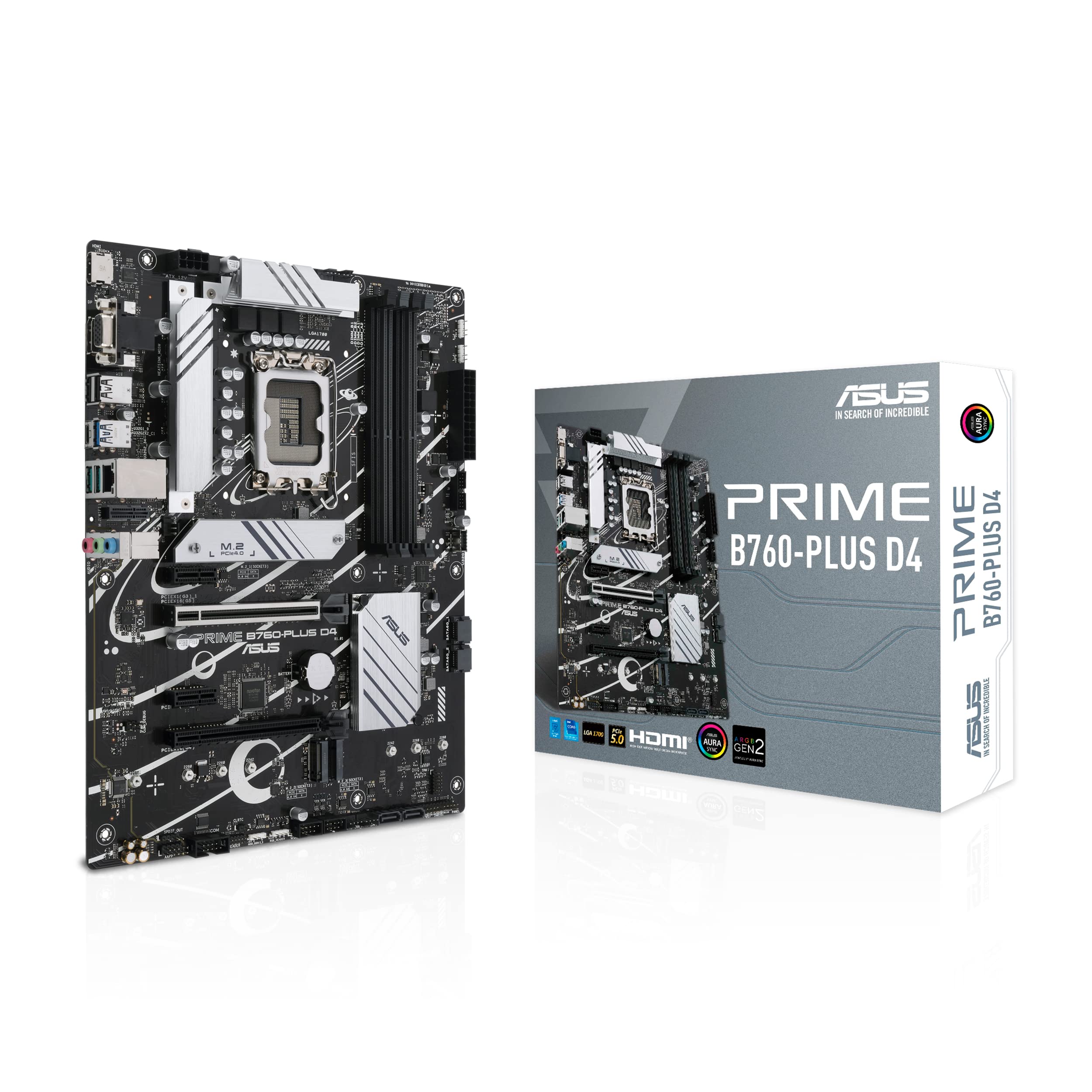 ASUS PRIME B760M-A WiFi D4 Intel LGA 1700, 4 x DIMM DDR4, 1 x Display Port, 2 x HDMI Ports