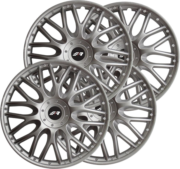 Simoni Racing ORD/14 Set of 4 Orden Wheel Trims 14 Inch Universal Car Wheel Trims Grey Silver