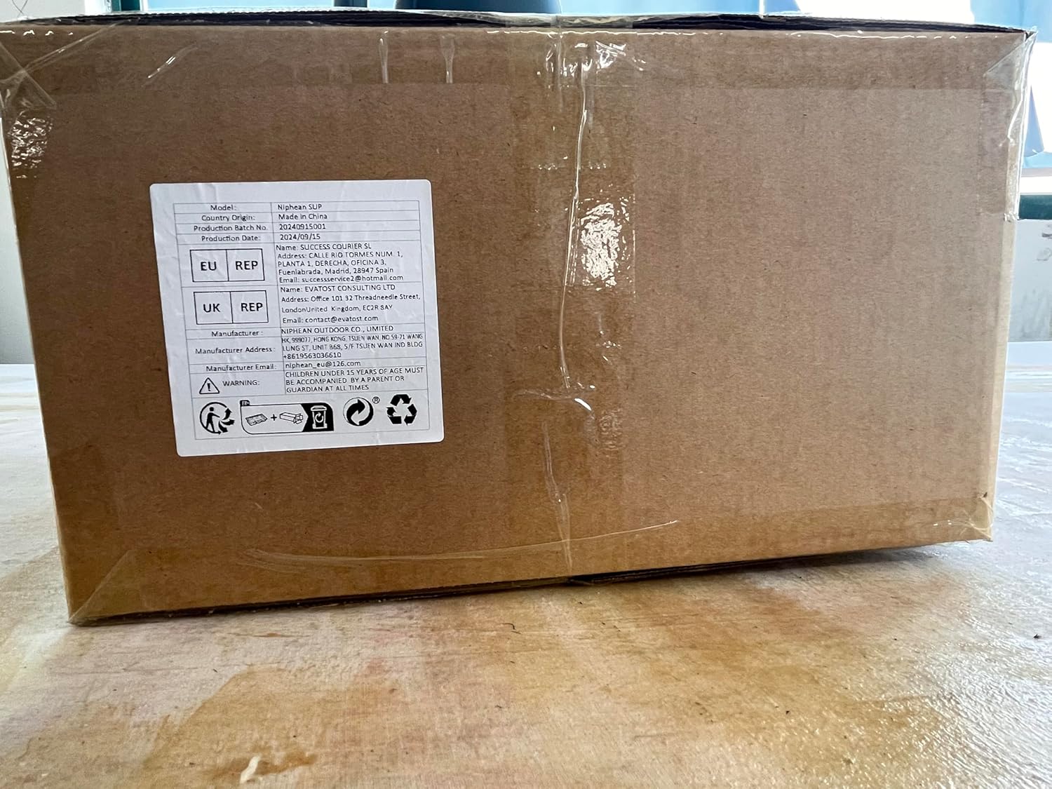 Niphean Paddle Board Pump with (Extra-Long) 118'' Charging Cable, 50 PSI Tyre Inflator with Storage Bag, Electric Pump for Inflatables&Deflation, Car Tyre Inflator for SUP, Balloon, Mattress