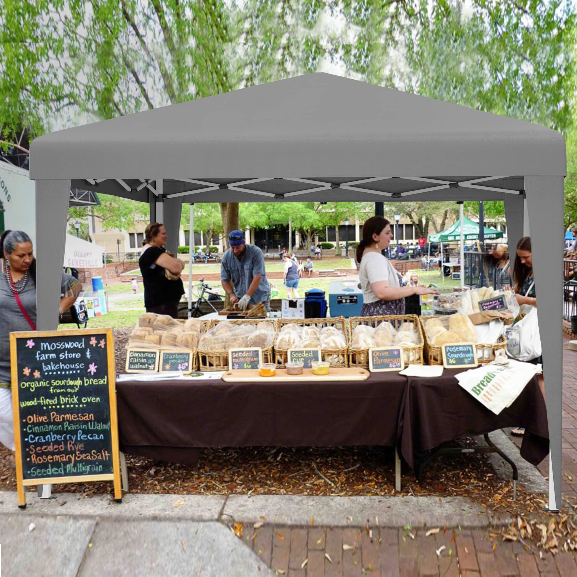 YITAHOME 3x3Meter Instant Heavy Duty Pop Up Gazebo, Folding Garden Camping Party Tent Canopy Marquee with Roller Bag