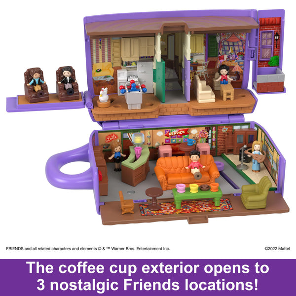 Polly Pocket Collector Playset, Stranger Things Compact with 6 Special Edition Character Dolls and 10 Accessories, HWP22