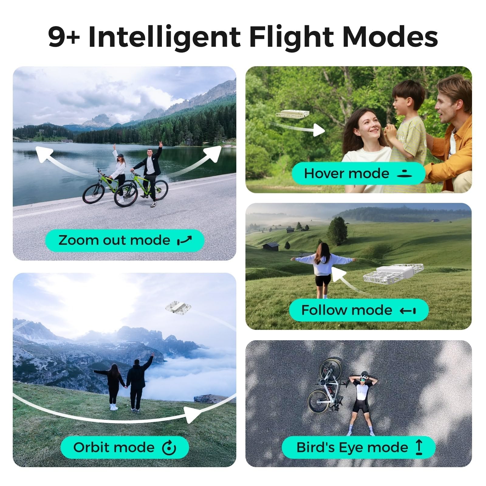 HOVERAir X1 Drone with Camera, Self-Flying Camera Drone with Follow Me Mode, Foldable Mini Drone with HDR Video Capture, Palm Takeoff, Intelligent Flight Paths, Hands-Free Control Black (Combo Plus)