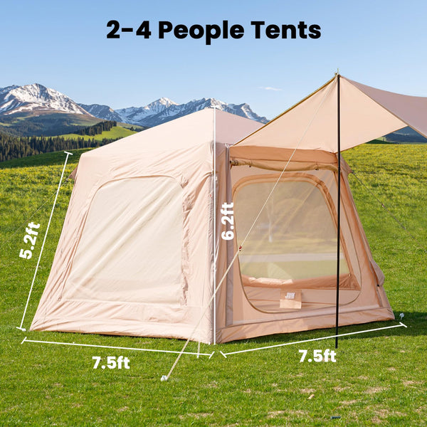 Ytaoeo Inflatable Tent Outdoor camping tent Inflatable camping tent made of waterproof Oxford fabric Air glamping tents for 4 seasons campings