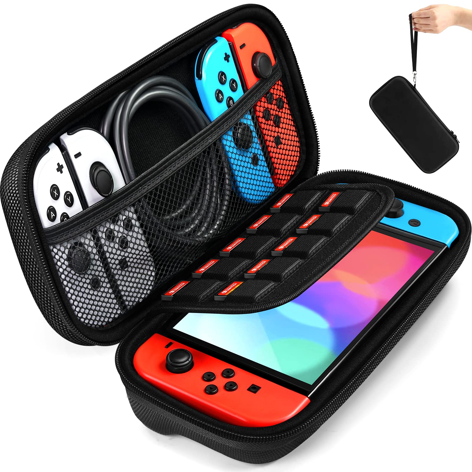 ivoler Carry Case for Nintendo Switch 2 (2025 Model) – Protective Portable Hard Shell Pouch Carrying Travel Game Bag – Black