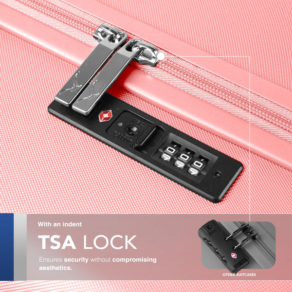 LUGG 15 Inch Vacay Cabin Case - 45x36x20 cm, Airline Approved Carry On Suitcase, ABS Lightweight Suitcase, Water Resistant Hard Suit Case with 360° Spinner Wheels, Carry On Bag with TSA Indent Lock