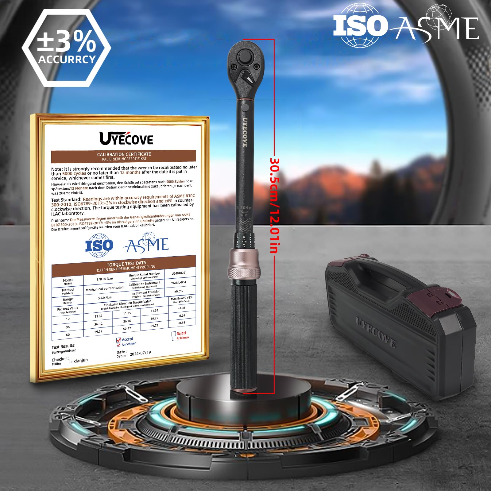 Torque Wrench 1/4 Bike Torque Wrench 1-25nm Torque Wrench Set 63ps with 100mm Extension bar and Socket