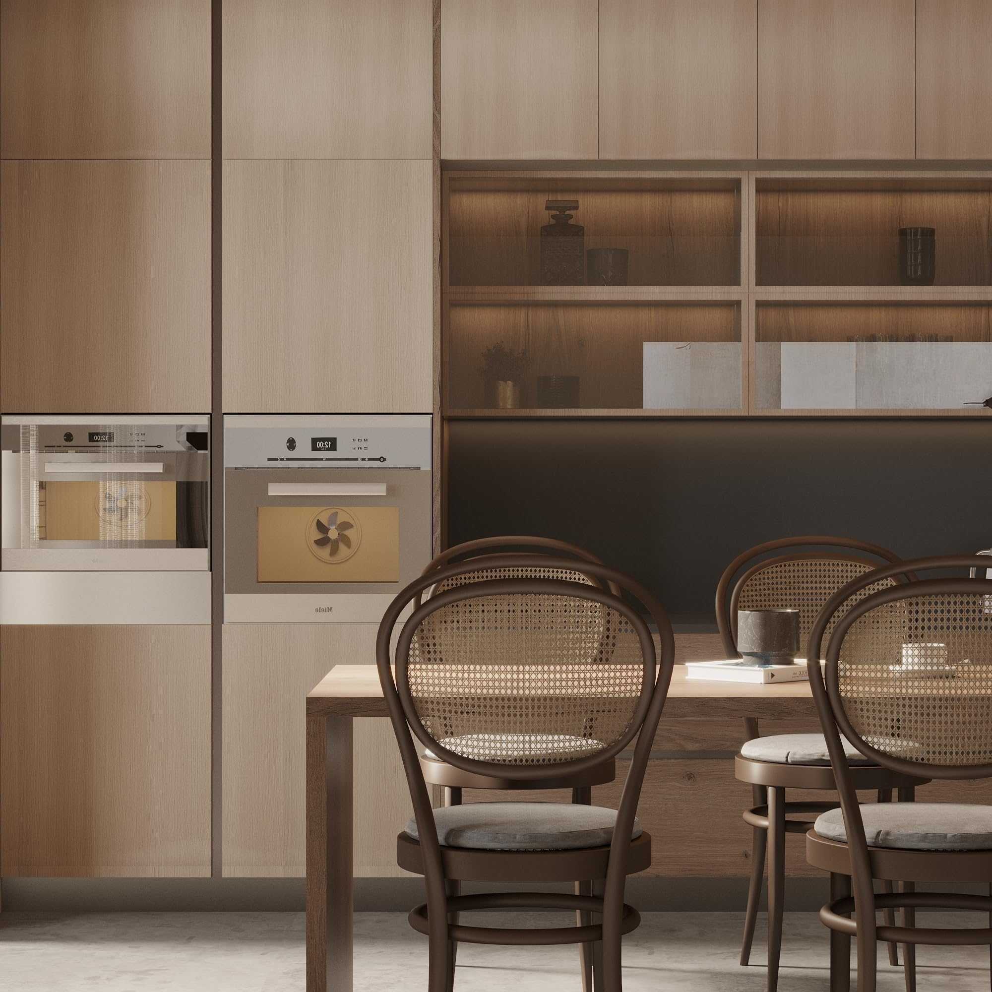 JSEVEM 40CM×3M Air Guide Design Extra Thick Beige Light Brown Wood Wallpaper Peel and Stick Waterproof Brown Wood Contact Paper Vinyl Self Adhesive Matte Textured Furniture Sticker for Kitchen Cabinet