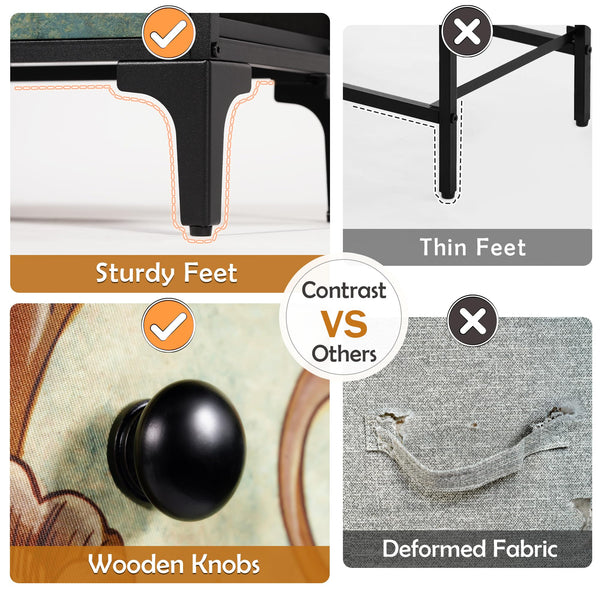 LYNCOHOME Chest of Drawers Bedroom Furniture with 9 Drawers Fabric Storage Organizer Unit for Living Room, Bedroom, Closet Easy to Assemble