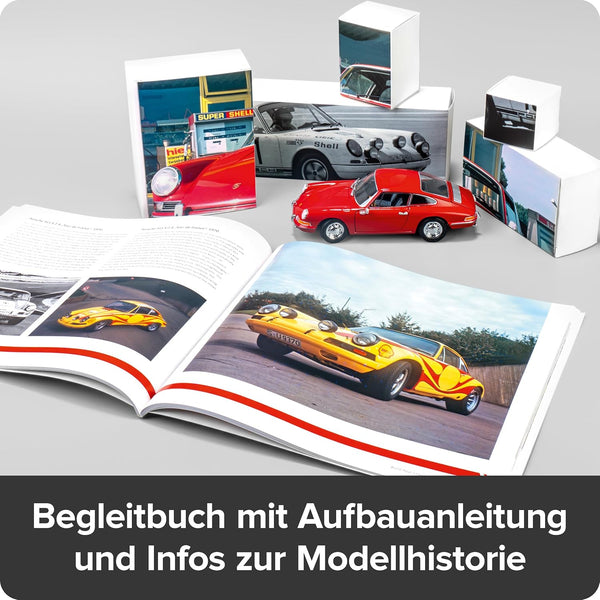 Franzis 67247 - Porsche 911 - Build Your Legend - detailgetreuer Modellbausatz inkl. Soundmodul, LED-Beleuchtung, Begleitbuch